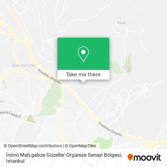 İnönü Mah.gebze Güzeller Organize Sanayi Bölgesi map