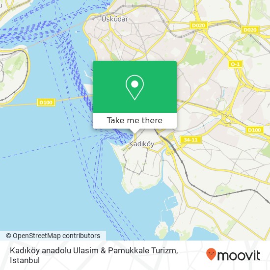 Kadıköy anadolu Ulasim & Pamukkale Turizm map