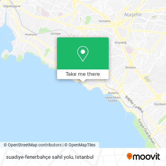 suadiye-fenerbahçe sahil yolu map