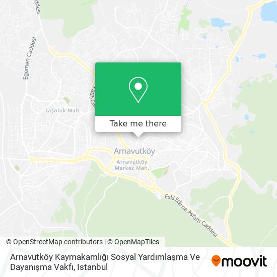 Arnavutköy Kaymakamlığı Sosyal Yardımlaşma Ve Dayanışma Vakfı map