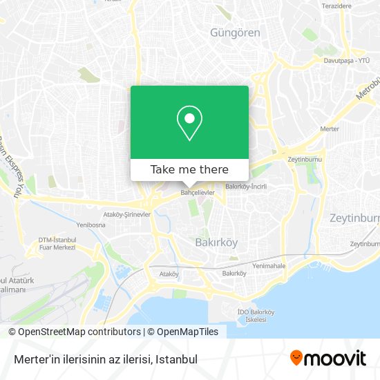 Merter'in ilerisinin az ilerisi map