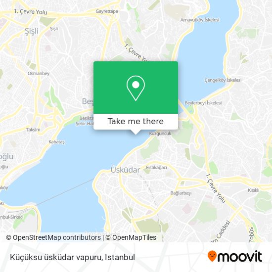 Küçüksu üsküdar vapuru map