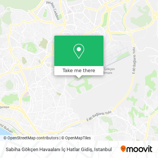 Sabiha Gökçen Havaalanı İç Hatlar Gidiş map