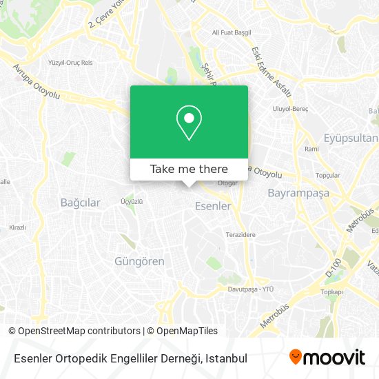 Esenler Ortopedik Engelliler Derneği map