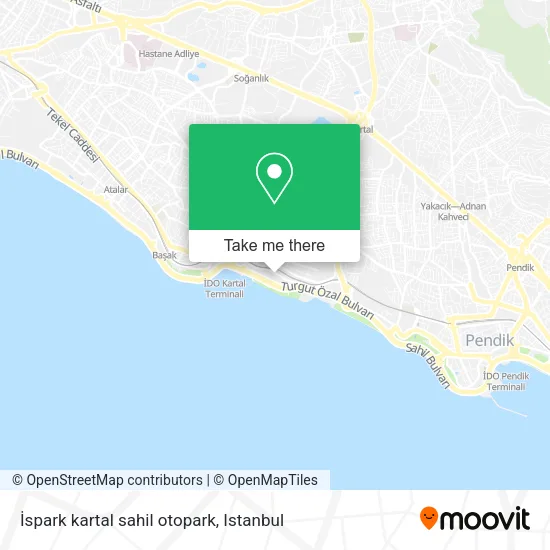 İspark kartal sahil otopark map
