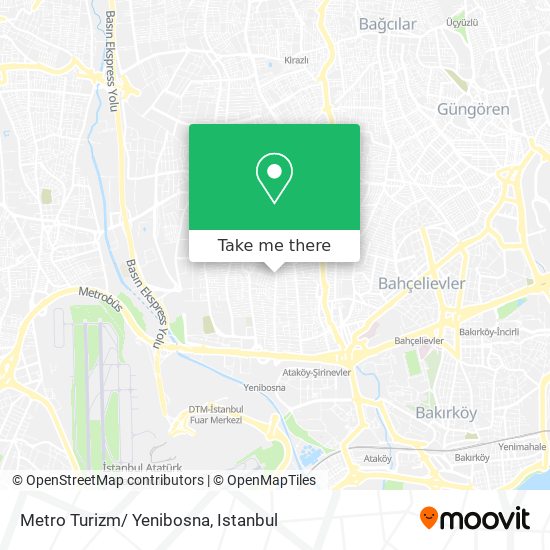 Metro Turizm/ Yenibosna map