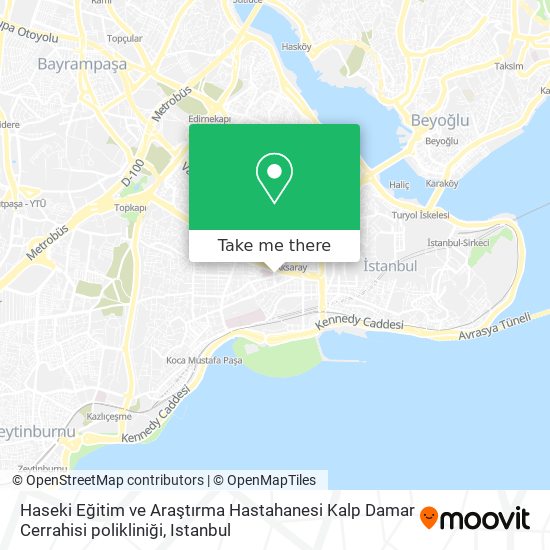 Haseki Eğitim ve Araştırma Hastahanesi Kalp Damar Cerrahisi polikliniği map