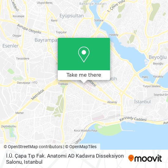 İ.Ü. Çapa Tıp Fak. Anatomi AD Kadavra Disseksiyon Salonu map