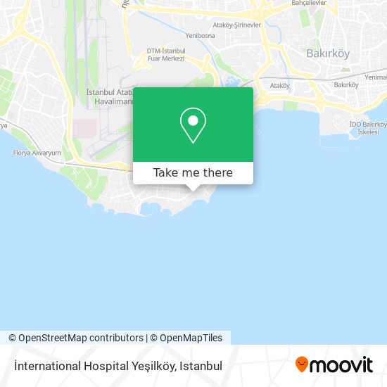 İnternational Hospital Yeşilköy map