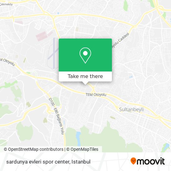 sardunya evleri spor center map