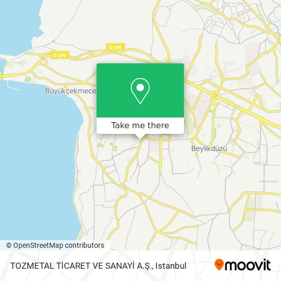 TOZMETAL TİCARET VE SANAYİ A.Ş. map