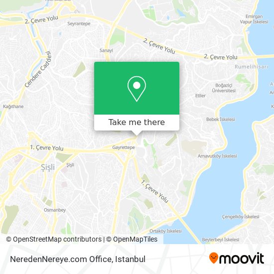 NeredenNereye.com Office map