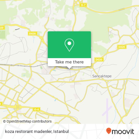 koza restorant madenler map