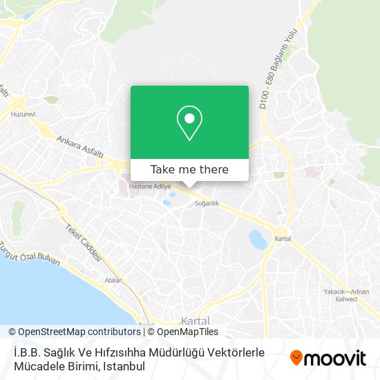 İ.B.B. Sağlık Ve Hıfzısıhha Müdürlüğü Vektörlerle Mücadele Birimi map