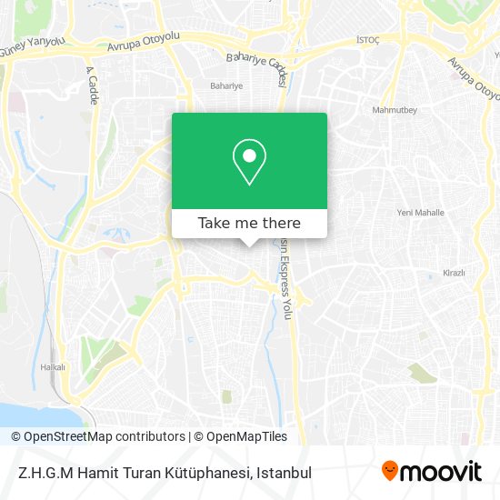 Z.H.G.M Hamit Turan Kütüphanesi map
