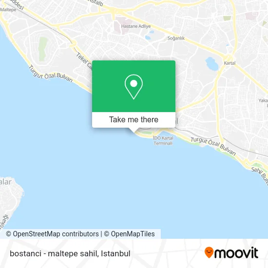 bostanci - maltepe sahil map