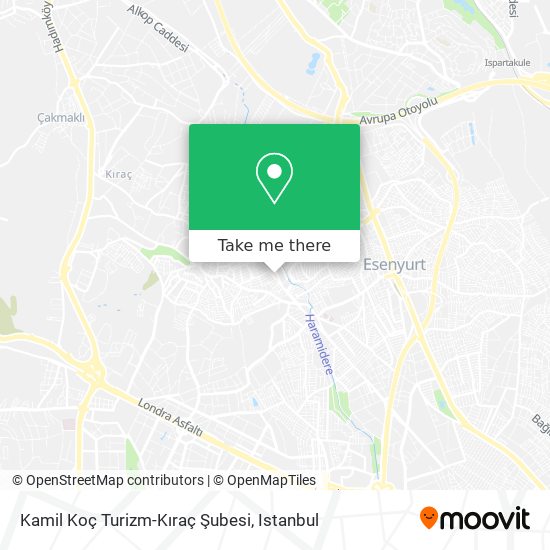Kamil Koç Turizm-Kıraç Şubesi map