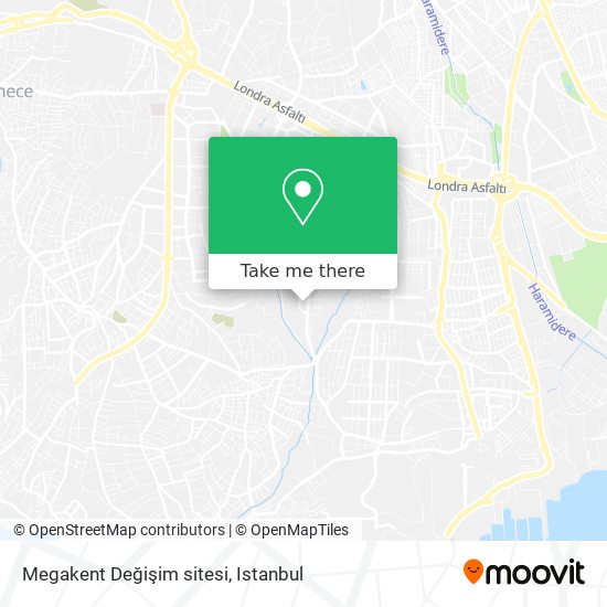 Megakent Değişim sitesi map