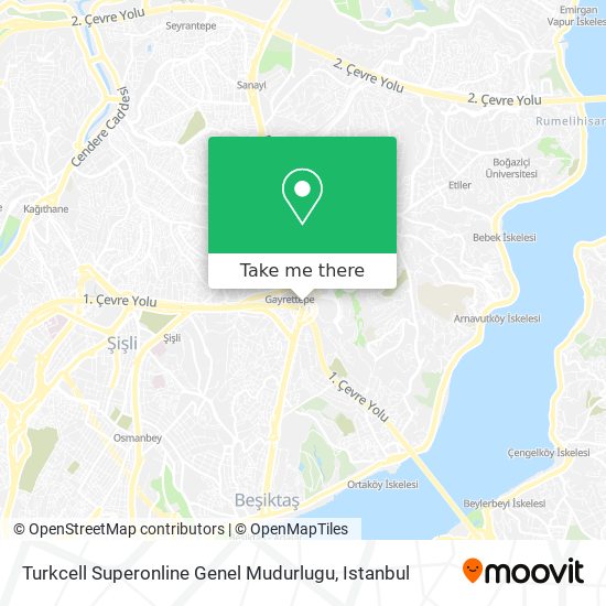 Turkcell Superonline Genel Mudurlugu map