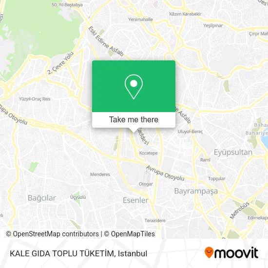 KALE GIDA TOPLU TÜKETİM map