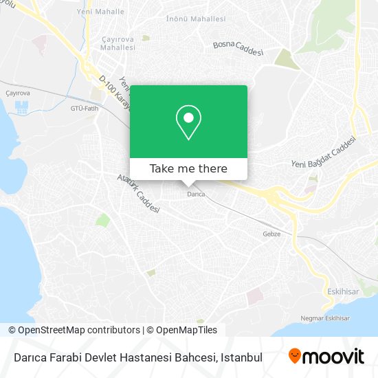 Darıca Farabi Devlet Hastanesi Bahcesi map