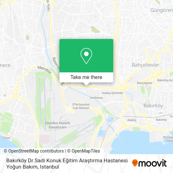 Bakırköy Dr Sadi Konuk Eğitim Araştırma Hastanesi Yoğun Bakım map