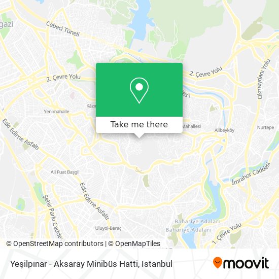 Yeşilpınar - Aksaray Minibüs Hatti map