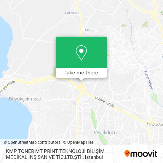 KMP TONER MT PRİNT TEKNOLOJİ BİLİŞİM MEDİKAL İNŞ.SAN VE TİC.LTD.ŞTİ. map