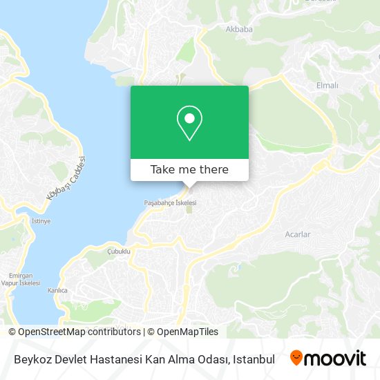 Beykoz Devlet Hastanesi Kan Alma Odası map