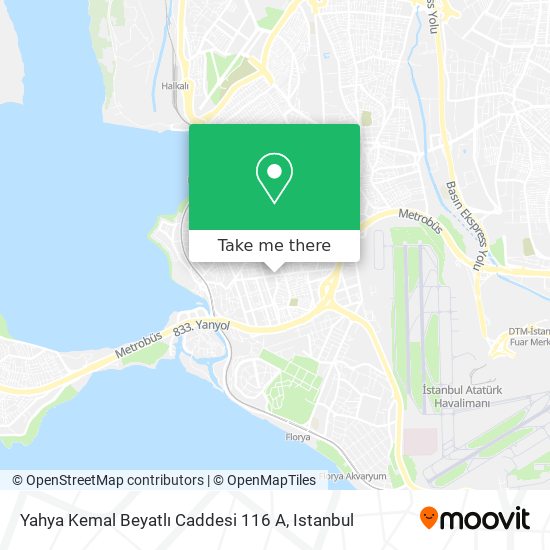 Yahya Kemal Beyatlı Caddesi 116 A map