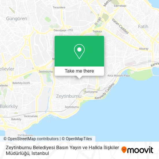 Zeytinburnu Belediyesi Basın Yayın ve Halkla İlişkiler Müdürlüğü map