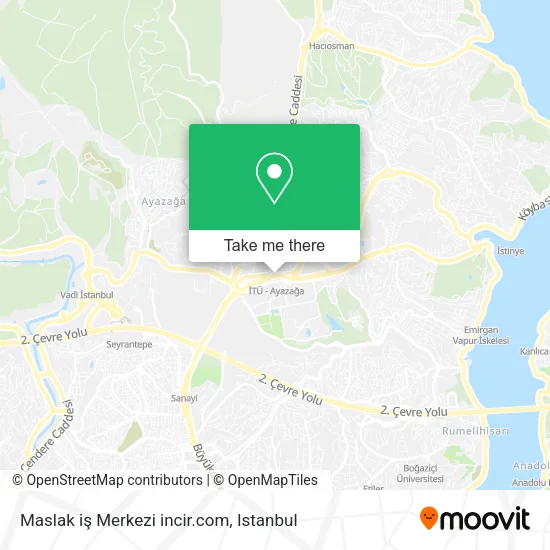 Maslak iş Merkezi incir.com map