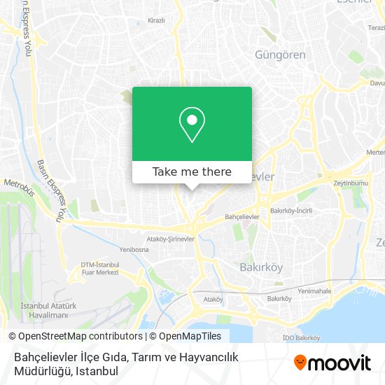 Bahçelievler İlçe Gıda,  Tarım ve Hayvancılık Müdürlüğü map