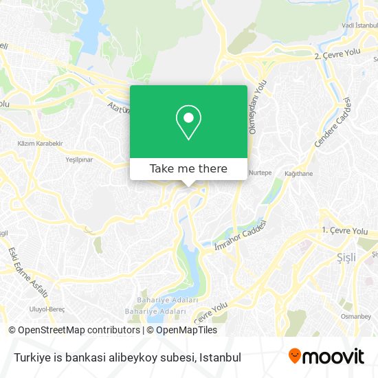 Turkiye is bankasi alibeykoy subesi map