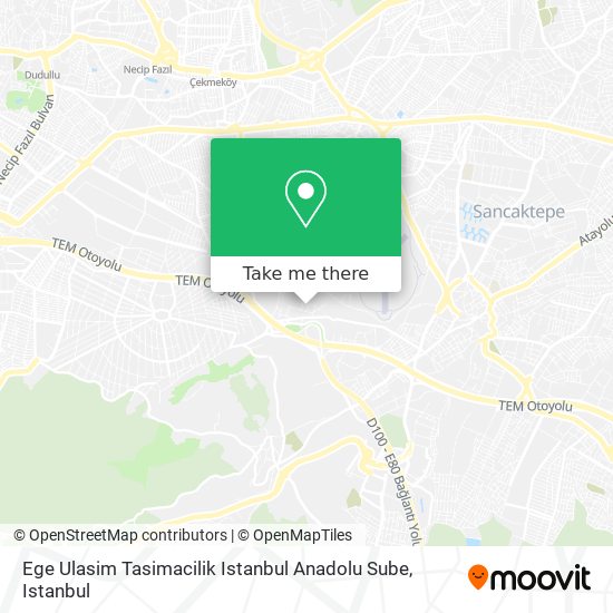 Ege Ulasim Tasimacilik Istanbul Anadolu Sube map