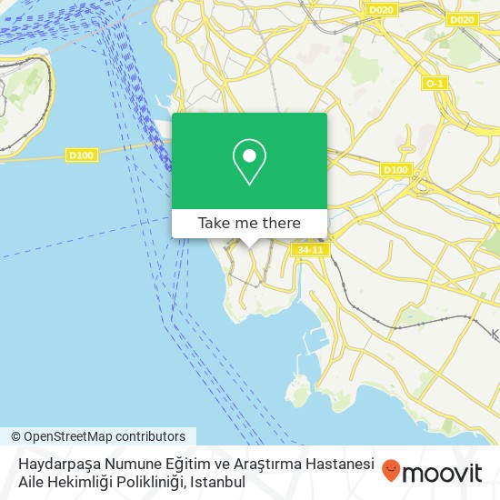 Haydarpaşa Numune Eğitim ve Araştırma Hastanesi Aile Hekimliği Polikliniği map