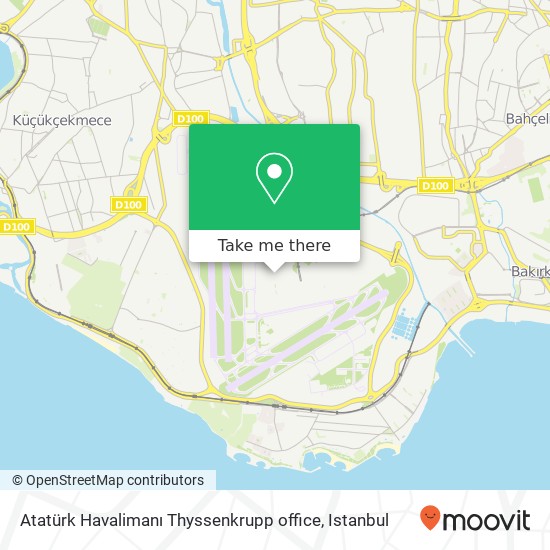 Atatürk Havalimanı Thyssenkrupp office map