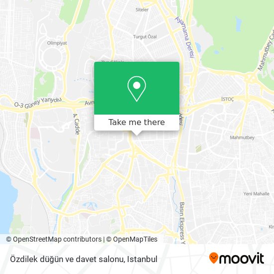 Özdilek düğün ve davet salonu map