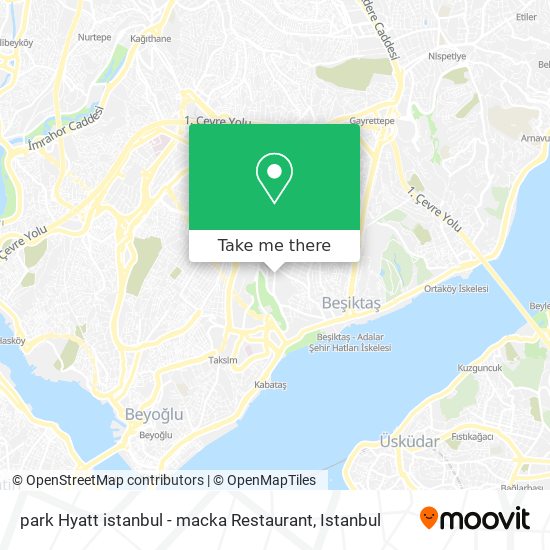 park Hyatt istanbul - macka Restaurant map