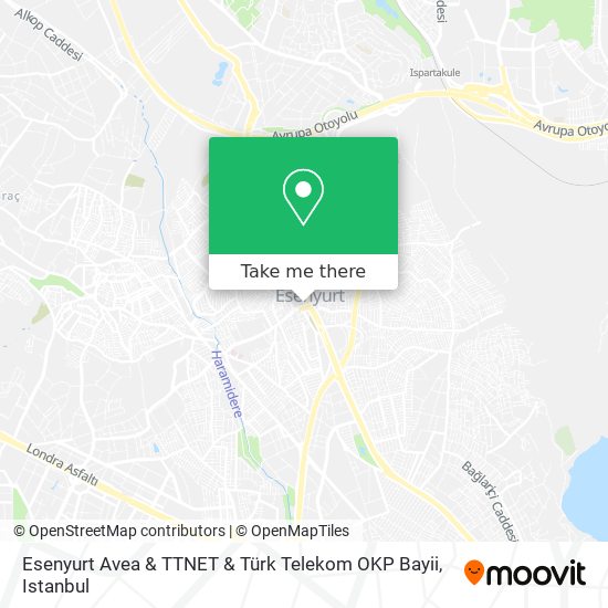 Esenyurt Avea & TTNET & Türk Telekom OKP Bayii map