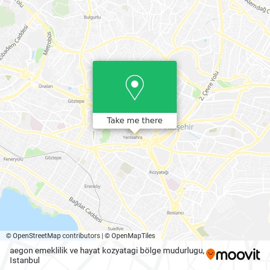 aegon emeklilik ve hayat kozyatagi bölge mudurlugu map