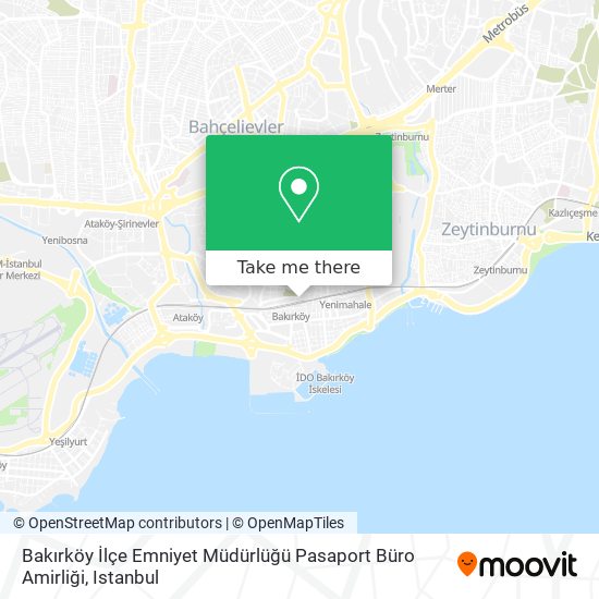 Bakırköy İlçe Emniyet Müdürlüğü Pasaport Büro Amirliği map