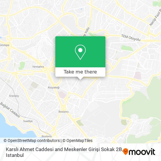 Karslı Ahmet Caddesi and Meskenler Girişi Sokak 2B map