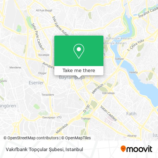 Vakıfbank Topçular Şubesi map