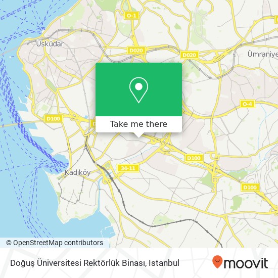 Doğuş Üniversitesi Rektörlük Binası map