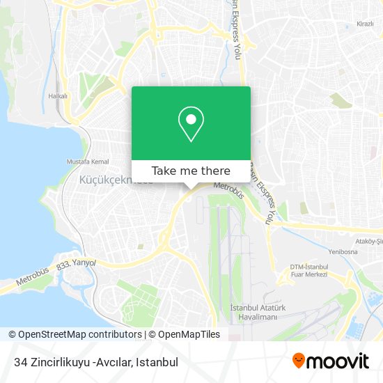 34 Zincirlikuyu -Avcılar map