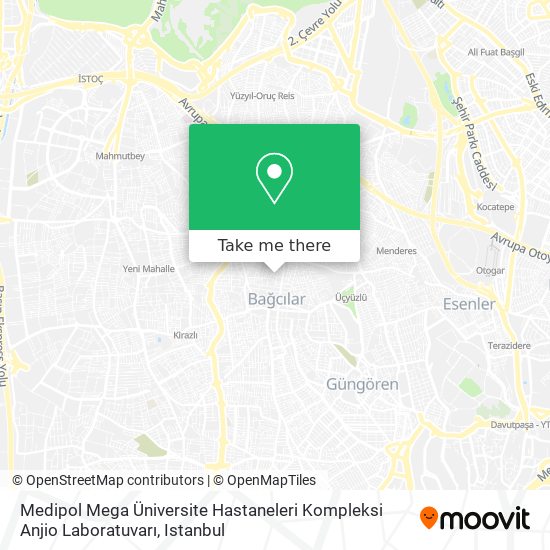 Medipol Mega Üniversite Hastaneleri Kompleksi Anjio Laboratuvarı map