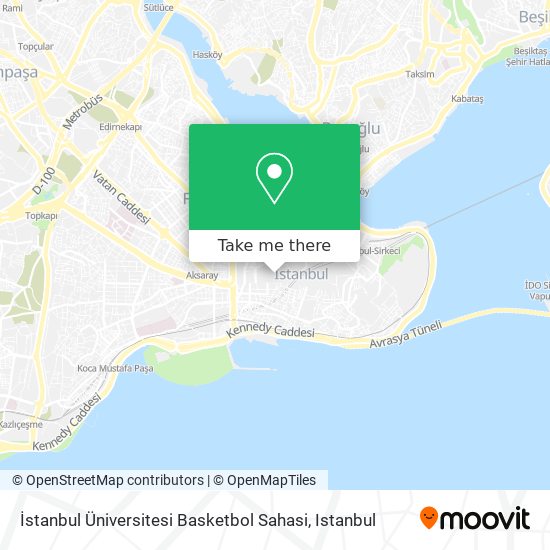 İstanbul Üniversitesi Basketbol Sahasi map