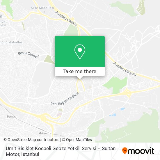 Ümit Bisiklet Kocaeli Gebze Yetkili Servisi – Sultan Motor map