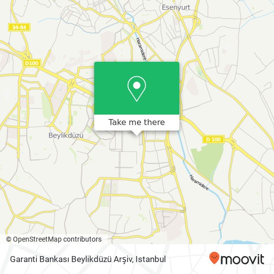 Garanti Bankası Beylikdüzü Arşiv map